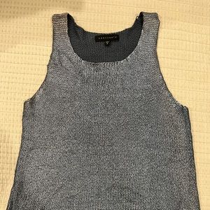 Sanctuary blue shimmering thread sweater tank top